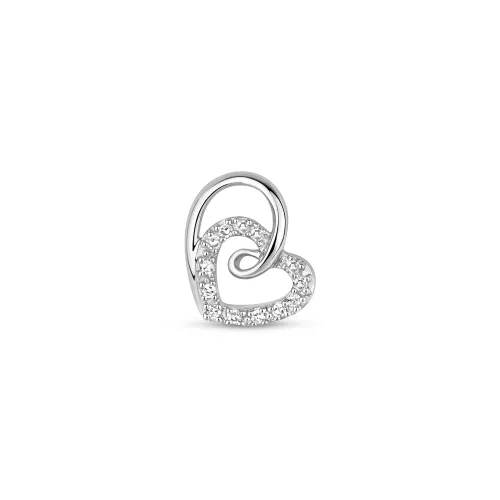 Diamond Heart Pendent 0.07ct 9ct White Gold